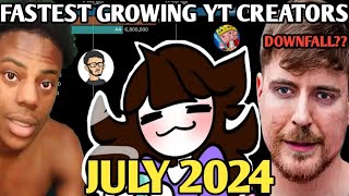 Jaiden Animations CarryMinati IShowSpeed amp MORE  Fastest Growing YouTube Creators July 2024 [upl. by Eduardo]