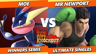 Sun City Knockout TOP 8  Mr Newport Little Mac Vs Moe Greninja Smash Ultimate  SSBU [upl. by Nylavad841]