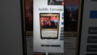 Judith Carnage Connoisseur edh mtg mtgmo newcontent cardgame magicthegathering mtgcommander [upl. by Cindy516]