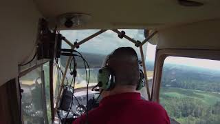 Aeronca Champ 7AC Low Pass inside view with Audio [upl. by Gilly]