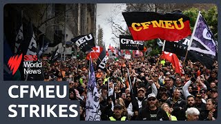 Thousands of workers strike in solidarity with CFMEU across the country [upl. by Isyed]