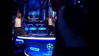 Steven GerrardRio Ferdinand Michael Owen and btsport studio reaction after BARCA VS PSG [upl. by Silloc871]