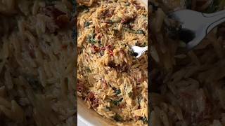 Boursin Spinach amp SunDried Tomato Orzo Bake [upl. by Hesler]