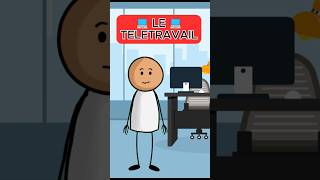 🖥️LE TELETRAVAIL 🖥️ sketch humour drole animation discussion [upl. by Icak]