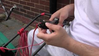 How To Repair a Bosch Rotak Lawnmover Switch And Motor Connections [upl. by Elleinahc]