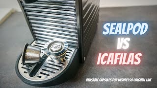 SealPod VS I Cafilas  Reusable Capsule for Nespresso Machine  Comparison Video [upl. by Yelwar44]