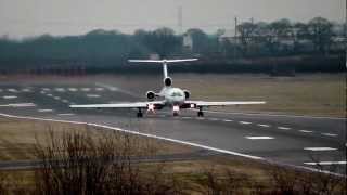 UTair TU154 RA85057 departing Newcastle airport 150313 [upl. by Leva]