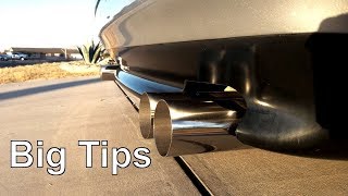 E38 740i DIY Bumper Cutouts and Exhaust Tips [upl. by Nnaoj217]