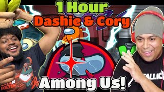 1 HOUR OF DASHIE amp CORYXKENSHIN PLAYING AMONG US [upl. by Allimak568]