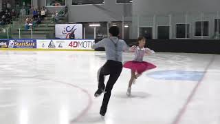 Lucy Brooks  Jeffrey Li  Juvenile Dance Free Dance 2025 Midwestern Sectional US Ice Dance Final [upl. by Neerahs]