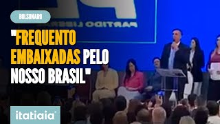 BOLSONARO DIZ FREQUENTAR EMBAIXADAS NO BRASIL PARA CONVERSAS DIPLOMÁTICAS [upl. by Lauro309]