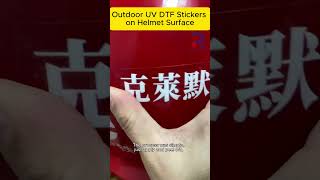 Durable Outdoor UV DTF Stickers Perfect for Enhancing Helmet Design and Protection [upl. by Jedd211]