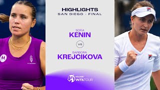 Sofia Kenin vs Barbora Krejcikova  2023 San Diego Final  WTA Match Highlights [upl. by Arluene828]