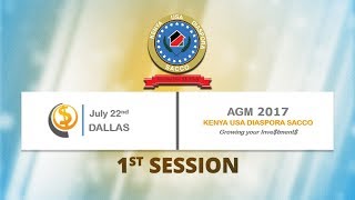 2017 Kenya USA Diaspora Sacco AGM 1st Session in Dallas TX [upl. by Iana]