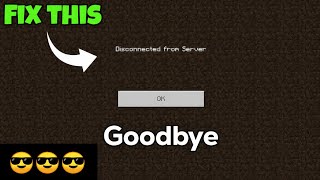 How to fix Disconnect from Server in Minecraft [upl. by Duffie254]