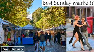 Explore San Telmo amp Sunday Market Best Place To See Street Tango amp Souvenir Shopping 100 [upl. by Xyla]