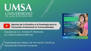 Aportes de la Fonética y la Fonología para la formación profesional en Fonoaudiología [upl. by Ycniuq]