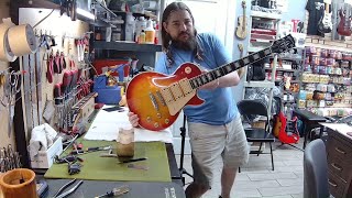 Stringing a Les Paul Custom [upl. by Sidon]