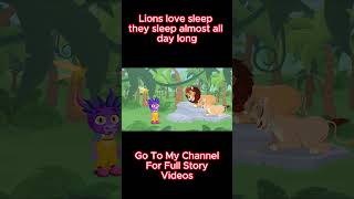 Lions love to sleep they sleep almost all day longkidssongs childrenseducation kidslearning baby [upl. by Tsan]