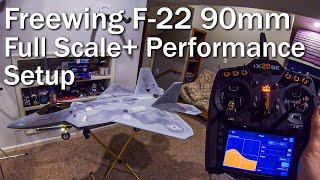 Freewing F22 RC Plane Full Scale Performance Setup  Tailerons Flaperons [upl. by Chun]