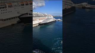 MSC Norwegian and Royal Caribbean at the port of Bahamas [upl. by Edualc]