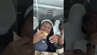 Vickey Cathey eats like a big back to get her sisters reaction 😱 shorts mukbang [upl. by Devinna]