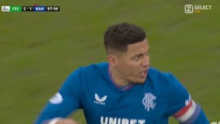 Tavernier goal Celtic 21 Rangers Highlights Premiership 2023 [upl. by Anaiviv]