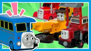 トーマスとはたらくクルマたち｜トーマスたちとガシャポンしよう まとめ｜きかんしゃトーマス thomasandfriends カプセルプラレール ｜3treasures [upl. by Tiebold]