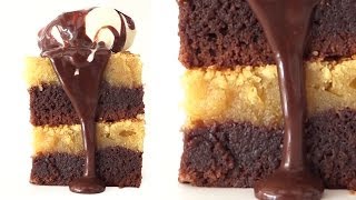 Gooey Chocolate Peanut Butter Brownies Recipe HOW TO COOK THAT Ann Reardon [upl. by Ahsaya]