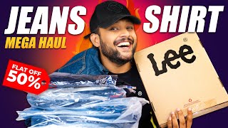 10 BEST JEANSDENIMCARGO SHIRTSPANTS FOR MEN 🔥 Lee Jeans Haul Review 2023  ONE CHANCE [upl. by Anev]