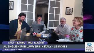 LEGAL ENGLISH FOR LAWYERS – LESSON 1 LA CONOSCENZA DELL’INGLESE GIURIDICOLEGALE NELLA PROFESSIONE [upl. by Caria674]