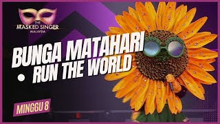 Bunga Matahari  Run The World  THE MASKED SINGER MALAYSIA S4 Minggu 8 [upl. by Gussman]