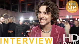 Timothée Chalamet interview on Wonka at London premiere [upl. by Atsahc]