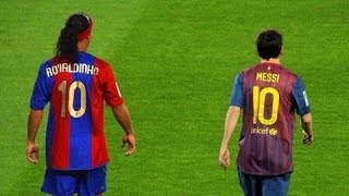 Messi vs Ronaldinho  Who Is The Barcelona King [upl. by Nichy]