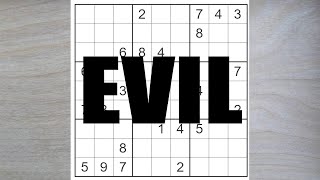 Heres a puzzle labelled EVIL by websudokucom [upl. by Kimmy373]