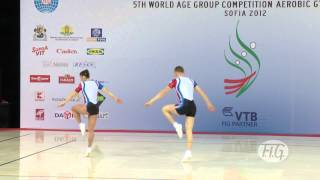 Mixed Pairs France 2  Aerobic Worlds 2012 [upl. by Eatnoled]