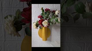 DIY flower vase making with waste material diy artandcraft decoration viralshorts [upl. by Dnomse]