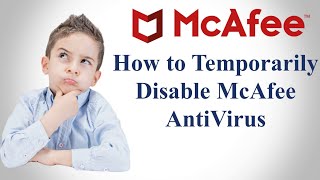 How to Temporarily disable McAfee in Windows Windows 10 Firewall  Antivirus [upl. by Onailime]