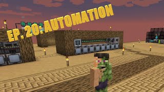 Minecraft Sky Bees 2  Episode 20  AUTOMATION Modded Questing Skyblock [upl. by Siroval]