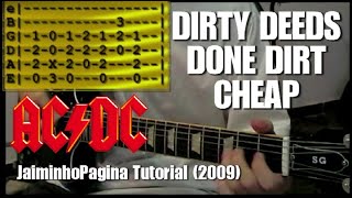 Guitar Lesson  Dirty Deeds Done Dirt Cheap ACDC Original JaiminhoPagina Series 2009 [upl. by Teodoro]