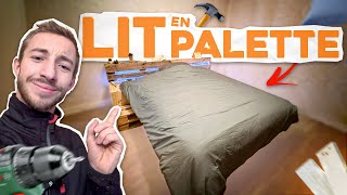 Construisez votre LIT avec des PALETTES en 3h   Tuto DIY [upl. by Asiluy]