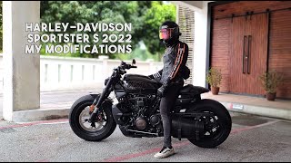 My HarleyDavidson Sportster S 2022 Modifications [upl. by Jammie]