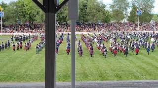 Glengarry Highland Games 2022  Closing Mass Pipe amp Drums Bands [upl. by Maighdiln]