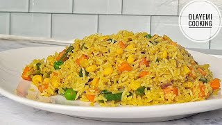 THE BEST NIGERIAN FRIED RICE RECIPE HOW TO PREPARE BASMATI FRIED RICE STEP BY STEP [upl. by Lekkim]