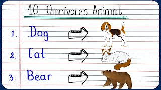 Omnivores animals name in English  10 Omnivorous animals name  Omnivorous animals [upl. by Atilahs]