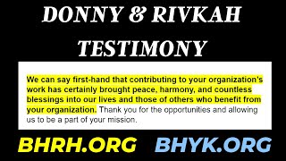 Donny amp Rivkah and the Big Miracle Baby Yehudah Testimonial [upl. by Laundes573]