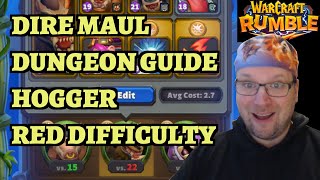 Dire Maul Dungeon Guide  Beast Week  Hogger  Red Difficulty  Warcraft Rumble [upl. by Acisse]