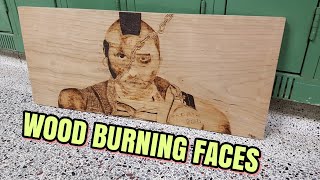 Photorealism Wood Burning Peoples Faces With Precise Detail [upl. by Jeannie]