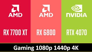 RX 7700 XT vs RX 6800 vs RTX 4070 [upl. by Ellenuahs215]