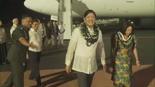 WATCH President of the Philippines arrives in Hawaii [upl. by Nesyla]